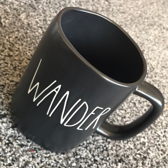 Rae Dunn WANDER  Black Ceramic Coffee Mug - Picture 2 of 6